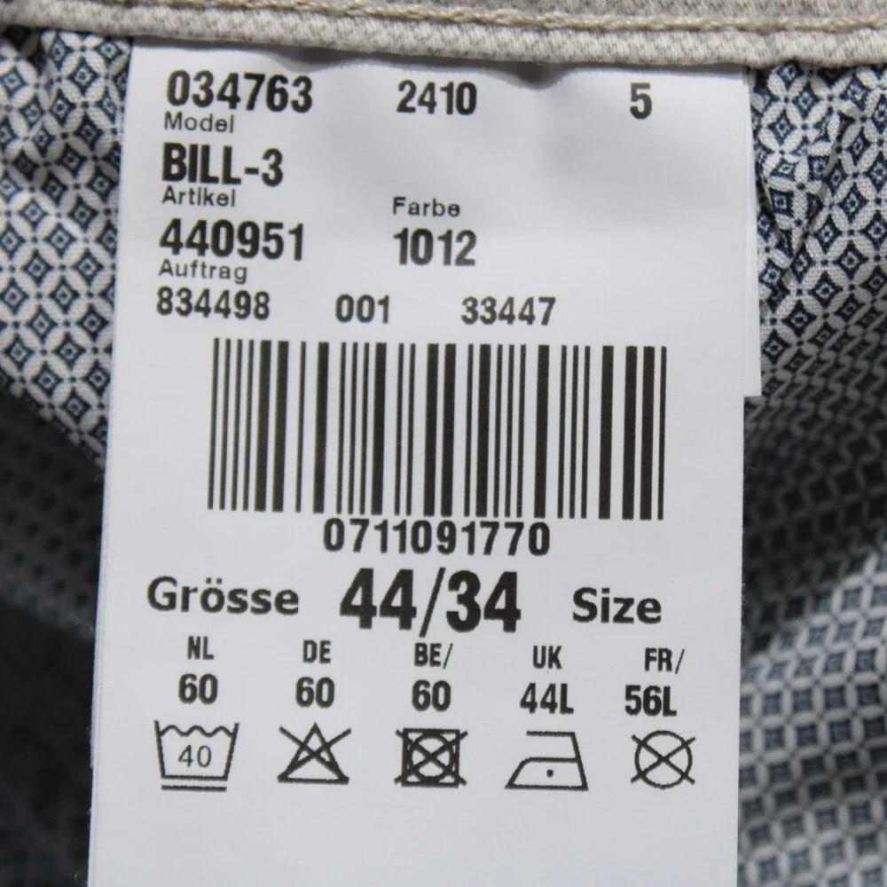 Gardeur NWT 5 Pocket Jean Cut Pants Size 44 US Modern Fit Bill-3 in Light Gray